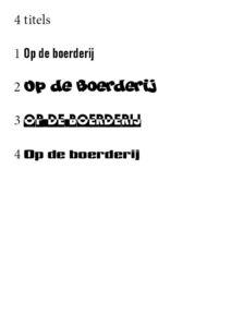 Typografie keuzes